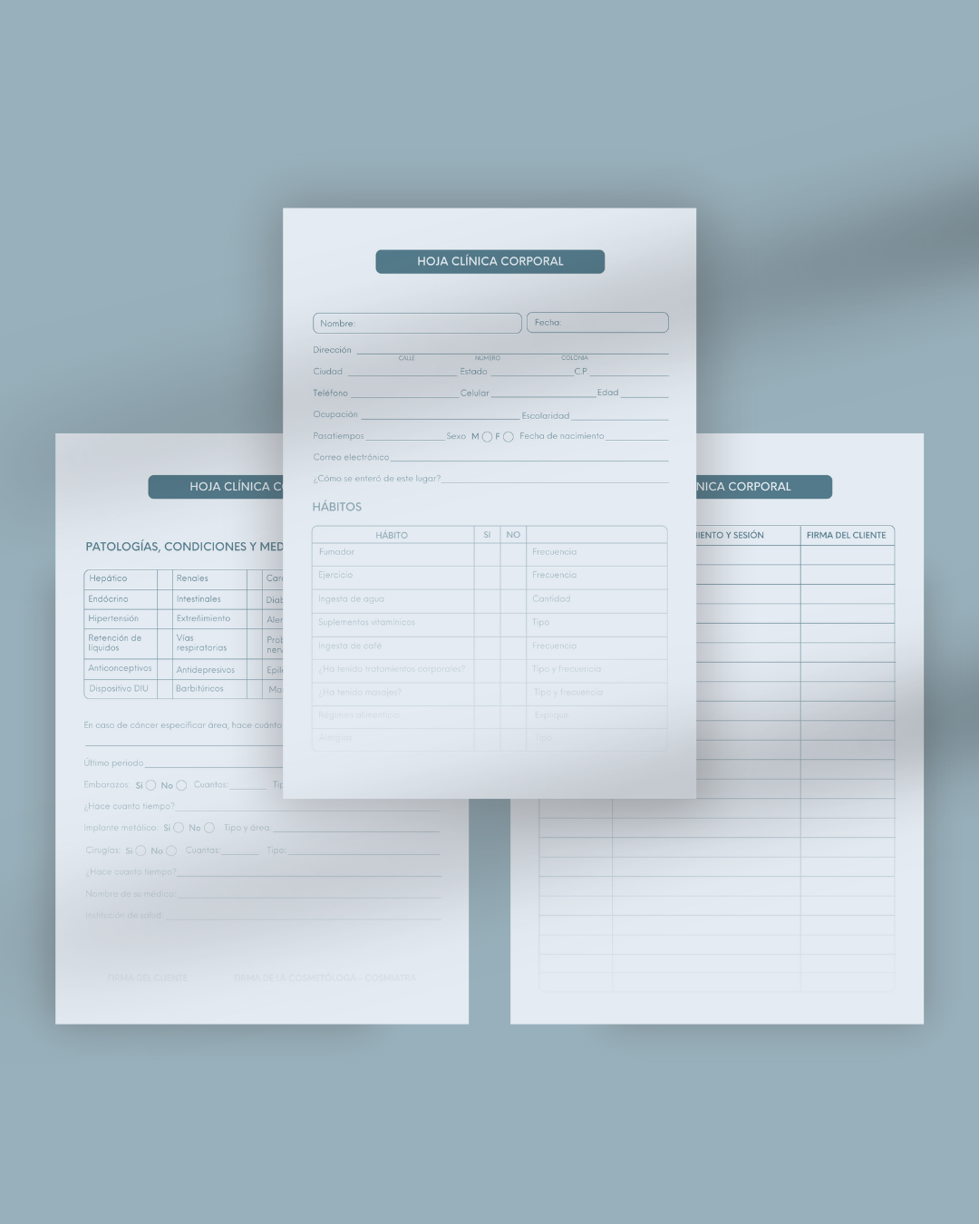 Hoja clínica corporal