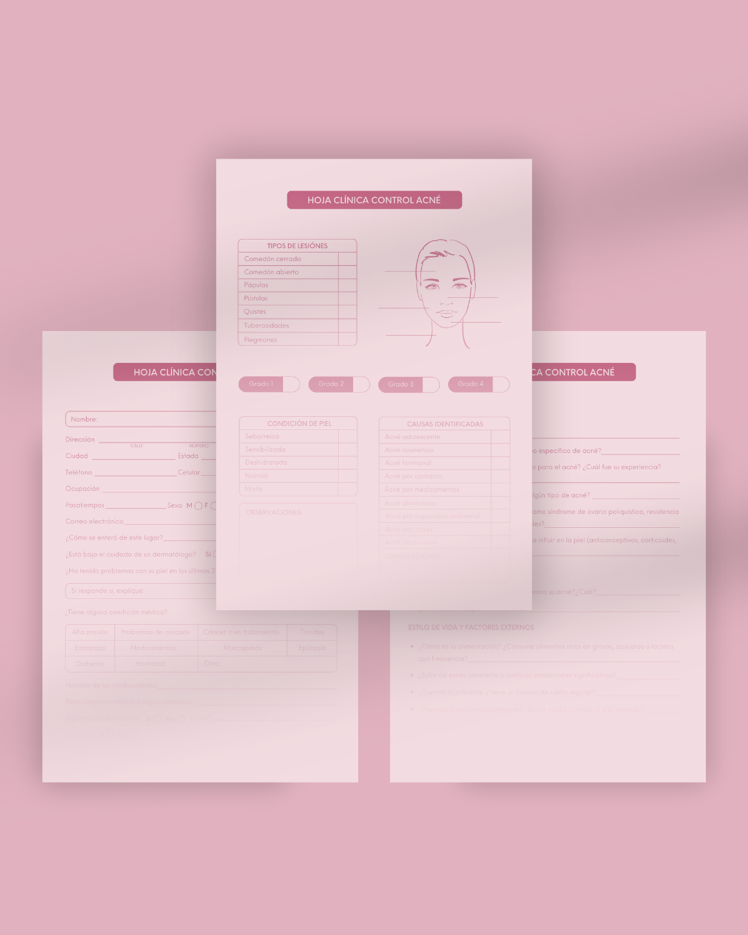 Hoja clínica control acné