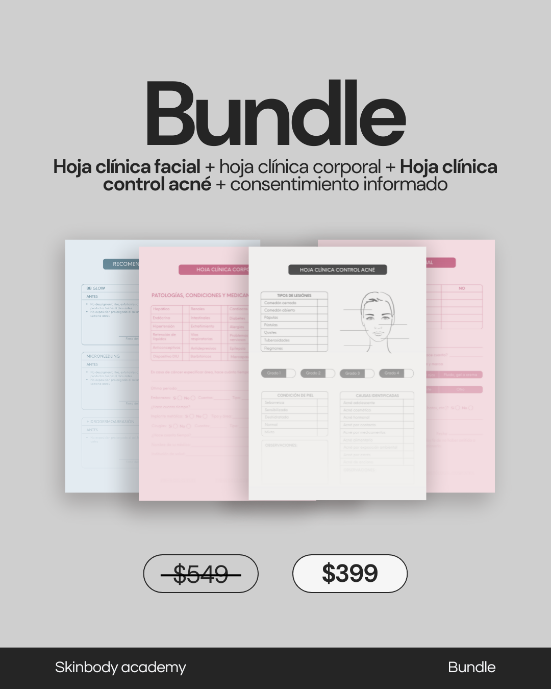 Bundle - Hojas Clínicas + Consentimiento Informado